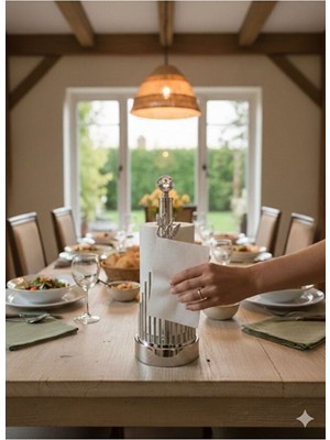 Leylart Premium Metal Tasarım Kağıt Havluluk - Kristal Başlıklı