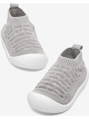 Tonny Black Çocuk Unisex Gri Rahat Kalıp Esnek Ortopedik Taban Çocuk Ayakkabı