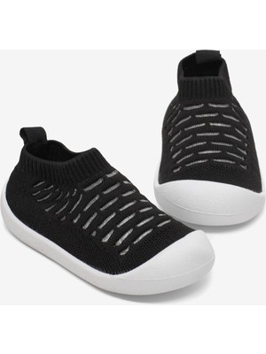 Tonny Black Çocuk Unisex Siyah Rahat Kalıp Esnek Ortopedik Taban Çocuk Ayakkabı
