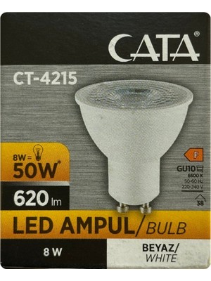 Cata CT-4215 Çanak LED Ampul 8W 620 Lm 6500K Beyaz