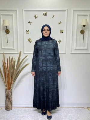 Modaminar Kadın Yeni Sezon File Deri ve Taş Detaylı Elbise