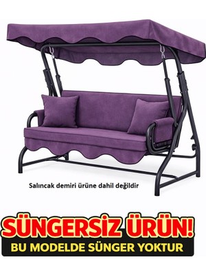 Batu Tekstil 3 Kişilik Salıncak Minderi Takımı Süngersiz- Salıncak Oturma Kılıfı ,tente Kolluk ve Kırlent Kılıfı