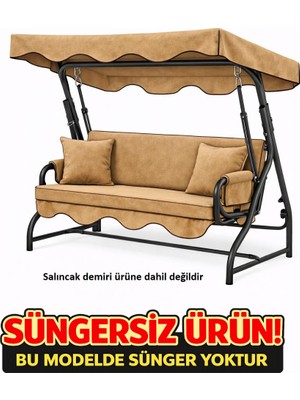Batu Tekstil 3 Kişilik Salıncak Minderi Takımı Süngersiz- Salıncak Oturma Kılıfı ,tente Kolluk ve Kırlent Kılıfı