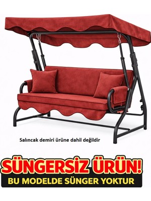 Batu Tekstil 3 Kişilik Salıncak Minderi Takımı Süngersiz- Salıncak Oturma Kılıfı ,tente Kolluk ve Kırlent Kılıfı