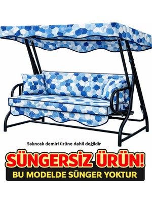Batu Tekstil 3 Kişilik Salıncak Minderi Takımı Süngersiz- Salıncak Oturma Kılıfı ,tente Kolluk ve Kırlent Kılıfı