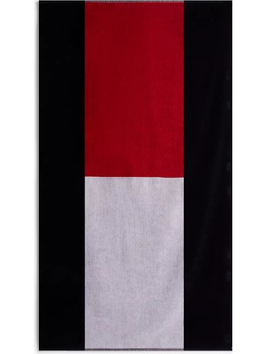 Tommy Hilfiger Unısex Kare Desenli Dokuma Kumaş Pamuklu Lacivert Havlu UU0UU00114-DW5