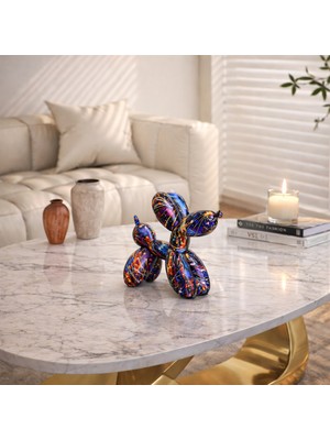 Neoart Balloon Dog Dekoratif Biblo - Modern Sanat Dekoratif Ev Aksesuarı