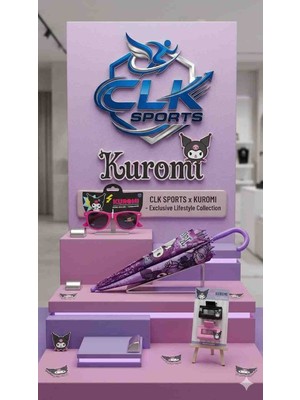 CLK Sports Kuromi Lisanslı Çocuk Şemsiyesi + Lisanslı Gözlük -  Toka