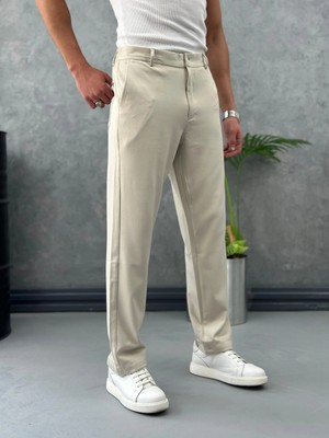 Modefendicom Baggy Kesim Düz Kumaş Pantolon
