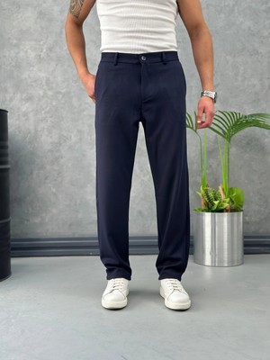 Modefendicom Baggy Kesim Düz Kumaş Pantolon