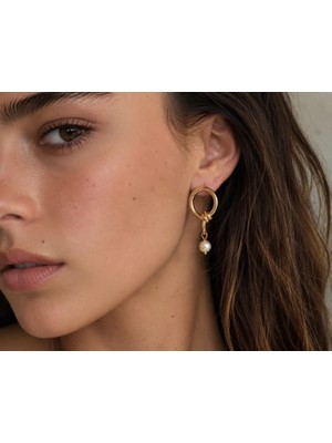 Wish&Moon Gold Inci Küpe