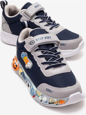 Ccway Çocuk Anorak Resimli Cırtlı Spor Ayakkabı 26-30 Laci Buz