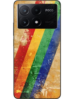 Le Balvo Poco X6 Pro Uyumlu Yan Gökkuşağı Baskılı Silikon Kılıf