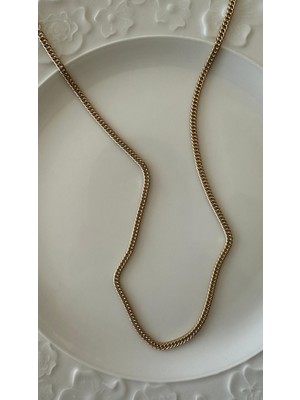 Stainless Steel Zincir Gold Basic Kolye