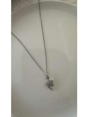 Stainless Steel Yılan Figür Taşlı Minimal Kolye