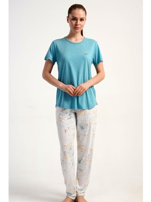 Vienetta Kadın P.vıscon Kısa Kol Pijama Takım, 512233