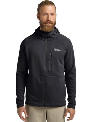 Jack Wolfskin Kolbenberg Hooded Fz Erkek Gri Polar Ceket