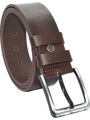 Süzer Deri Kahverengi Hakiki Deri Düz Renk 4.5 Cm.lik Spor Kemer // 509-DÜZ
