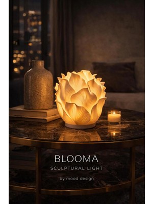 Mooddesign Blooma Ambient Light Object - Modern Form Elegance Tasarım Gece Lambası, USB Kablolu