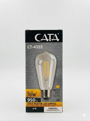 Cata 3 Adet ST64 Rustik LED Ampul