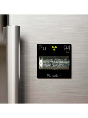 İberk Plutonium (Plütonyum) Elementi – Buzdolap Magneti – 9x9 cm