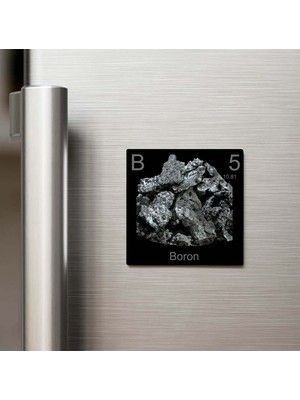 İberk Boron (Bor) Elementi – Buzdolap Magneti – 9x9 cm