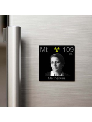 İberk Meitnerium (Maytneryum) Elementi – Buzdolap Magneti – 9x9 cm
