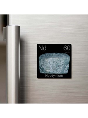İberk Neodymium (Neodimyum) Elementi – Buzdolap Magneti – 9x9 cm
