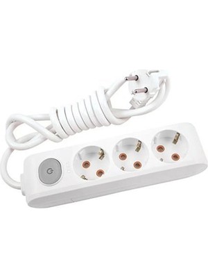 SÜS Mey Ithalat® Viko Multi-Let Kablolu Grup Priz 3 Lü 2 Metre