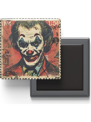 İberk Joker - Baskılı Buzdolap Magneti Kare - 9x9 cm