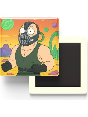 İberk Bane - 9x9 cm Baskılı Kare Buzdolap Magneti (Rozetli)