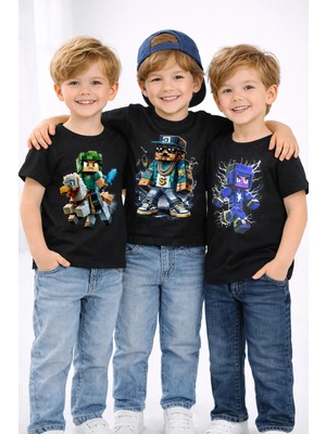 CC Collection Erkek Çocuk Roblox Baskılı Basic 3'lü Tshirt