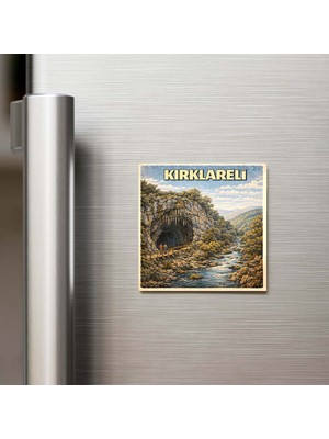 İberk Kırşehir Şehri - Pop-Art Travel - 9x9 cm Buzdolap Magneti