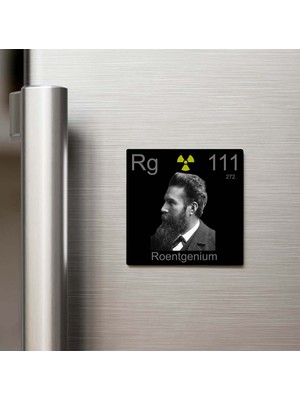 İberk Roentgenium (Röntgenyum) Elementi – Buzdolap Magneti – 9x9 cm