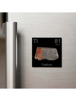 İberk Thallium (Talyum) Elementi – Buzdolap Magneti – 9x9 cm