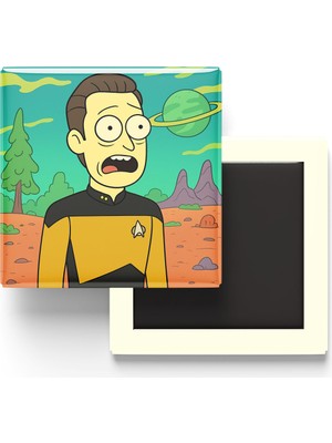 İberk Data - 9x9 cm Baskılı Kare Buzdolap Magneti (Rozetli)