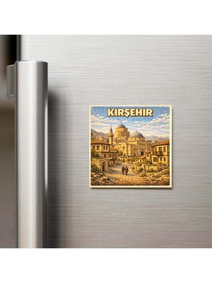 İberk Kilis Şehri - Pop-Art Travel - 9x9 cm Buzdolap Magneti