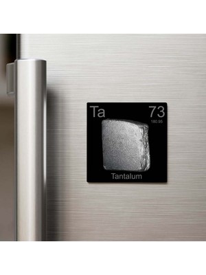 İberk Tantalum (Tantal) Elementi – Buzdolap Magneti – 9x9 cm