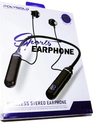 SÜS Mey Ithalat® Polygold PG-100 Bluetooth 5.0 Boyun Bantlı Kulaklık – 50 Saat Konuşma Süresi, Type-C Şarj
