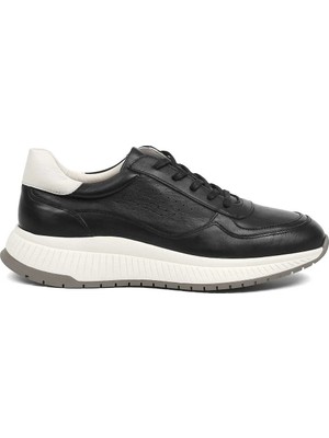 Celal Gültekin Erkek Siyah Bağcıklı Kalın Tabanlı Sneaker