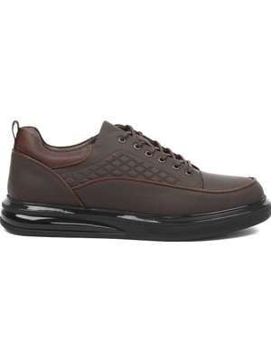Celal Gültekin Erkek Kahverengi Mat Deri Sneaker