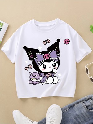 CC Collection Kuromi Baskılı Kız Çocuk T-Shirt