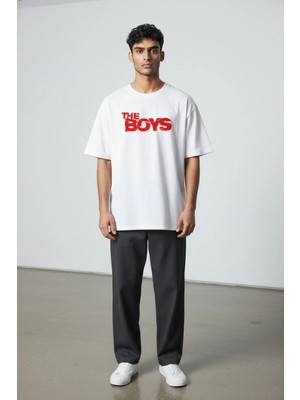 CC Collection Unisex The Boys Baskılı Oversize Nefes Alan T-Shirt
