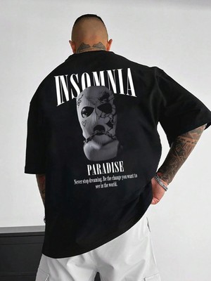 CC Collection  Sırt Baskı Detaylı Erkek Oversize T-Shirt