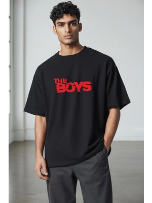 CC Collection Unisex The Boys Baskılı Oversize Nefes Alan T-Shirt