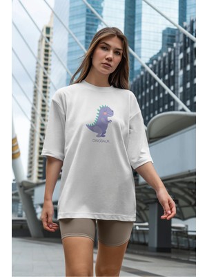 CC Collection Dinosaur Baskılı Kadın Oversize T-Shirt