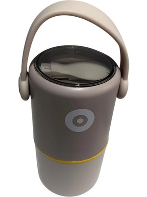 Vagonlife Paslanmaz Çelik Kulplu Taşınabilir 2 Bölmeli Silindir Yemek Kabı - Lunch Box VGN1267B 820ML - Kahverengi