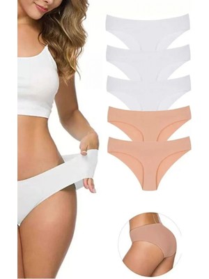 Pileli Store Pilelistore 5 Adet  Dikişsiz Lazer Kesim Esnek Iz Yapmayan Külot S3