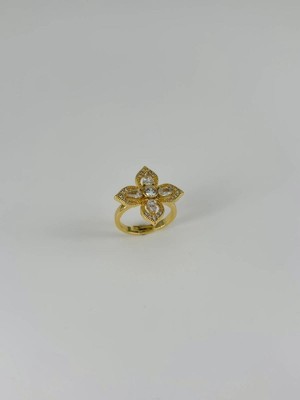 Mestore 14 K Gold Kaplama Zirkon Taşlı Yüzük