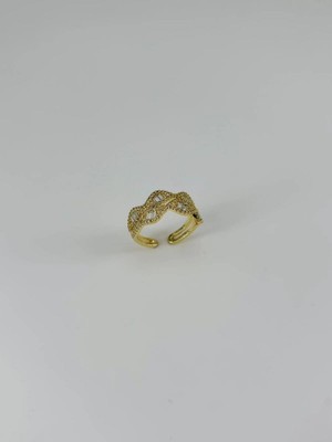 Mestore 14 K Gold Kaplama Zirkon Taşlı Yüzük